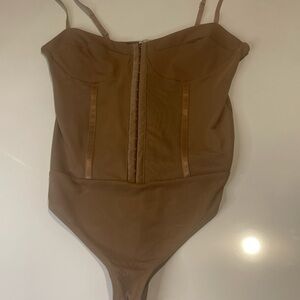 Free People Taupe Mesh Fabric